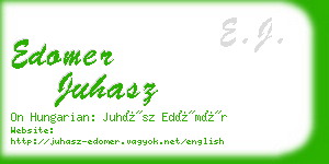 edomer juhasz business card